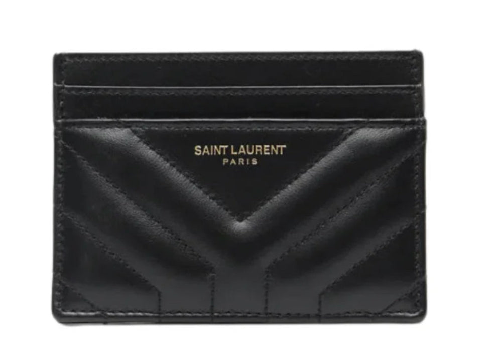 BUNDLE: MARSUPIO LACOSTE MONOGRAM BLACK ; SAINT LAURENT PARIS CARD CASE CASSANDRE LAMBSKIN