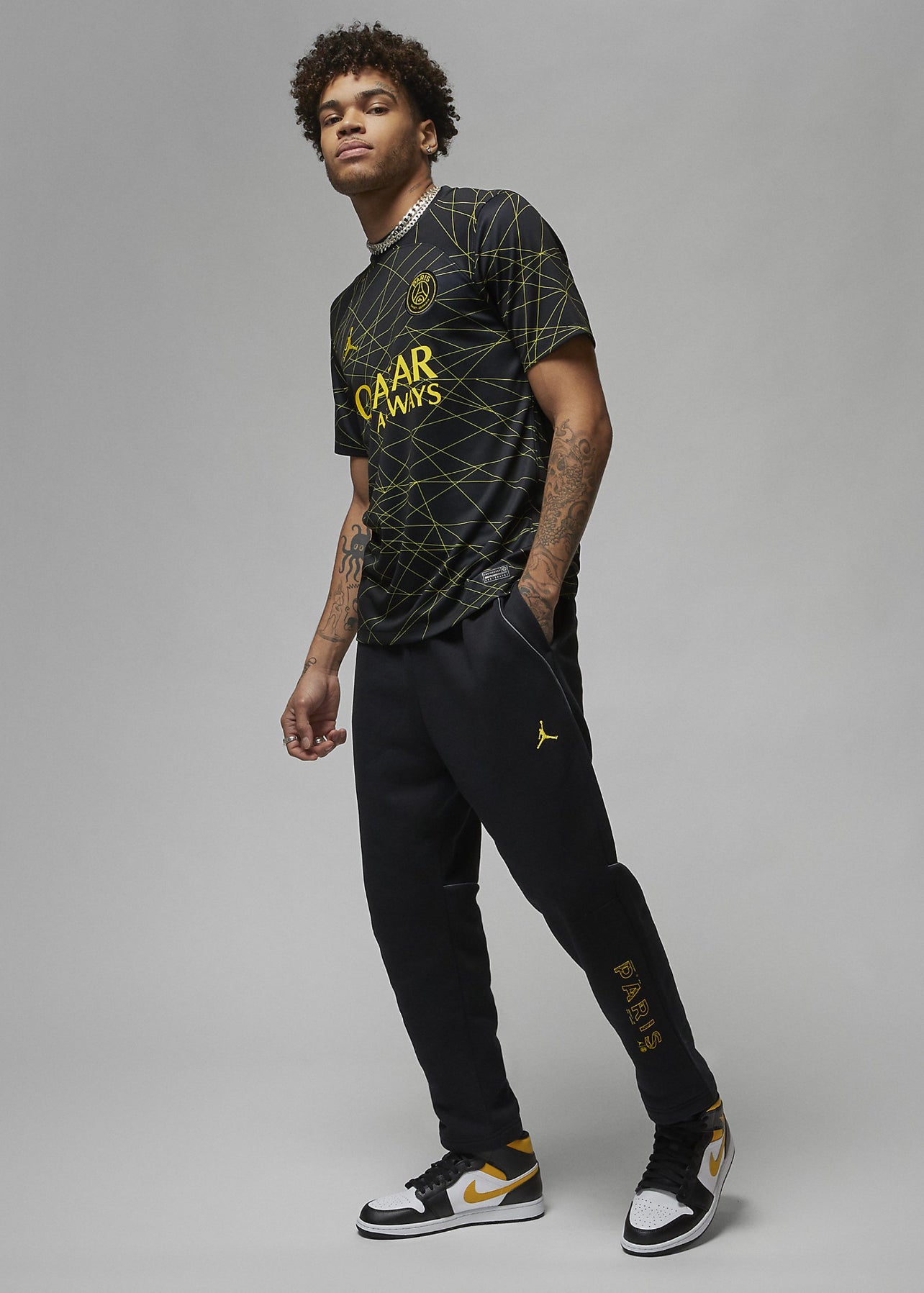 Jordan X PSG Fleece Pant ‘black tour yellow’