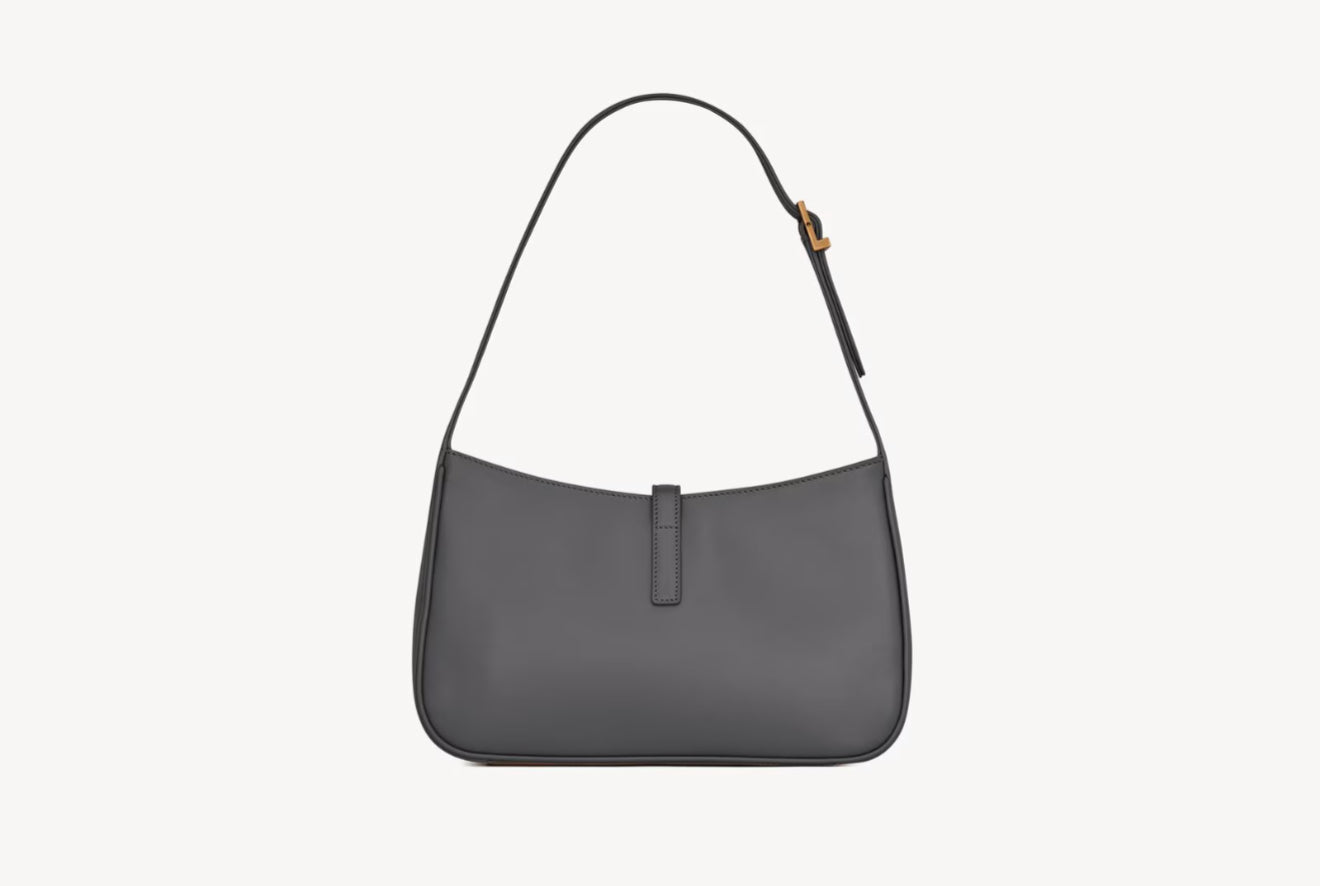 Borsa Saint Laurent LE 5 À 7 in pelle liscia 'STORM'