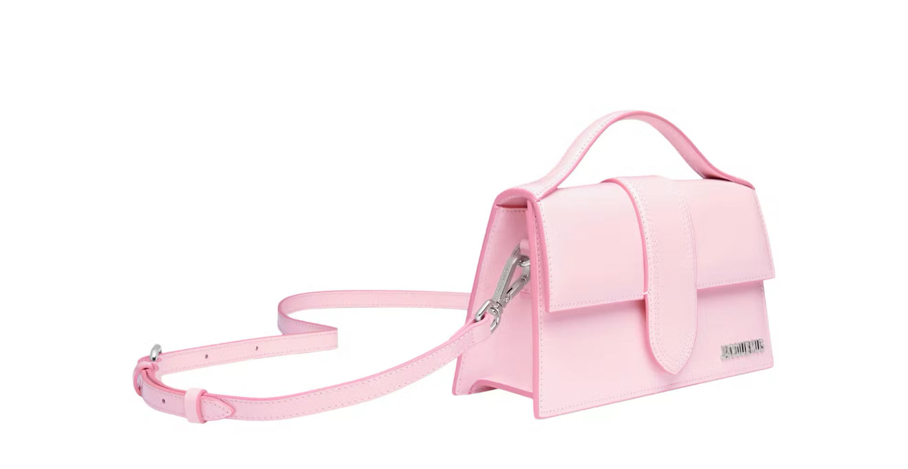 Borsa Jacquemus Le Grand Bambino Pink Silver