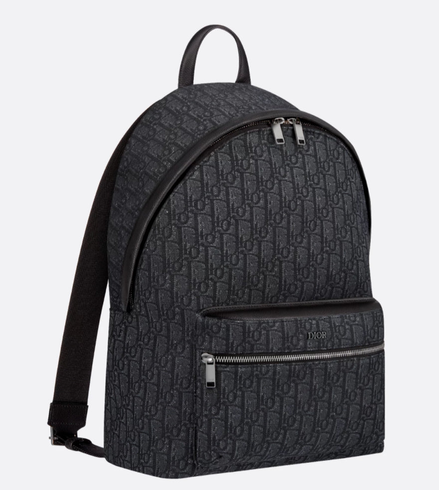 Zaino Dior Rider Jacquard Oblique Black