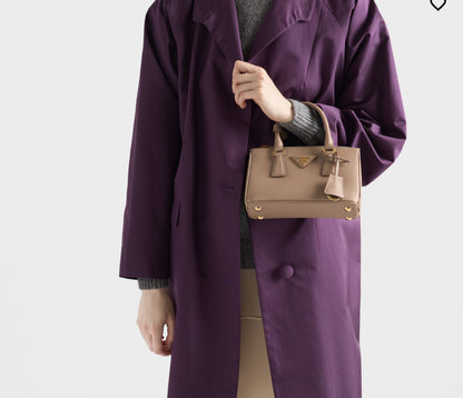 Borsa Prada Galleria mini in saffiano Brown