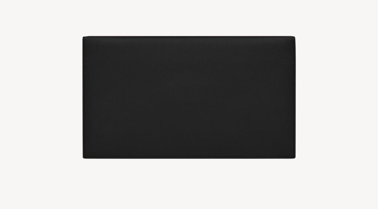 Pochette Saint Laurent Uptown in pelle goffrata Grain de poudre