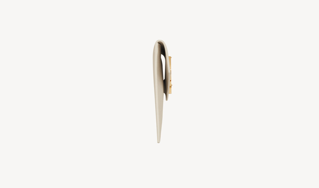 POCHETTE SAINT LAURENT UPTOWN IN PELLE GOFFRATA GRAIN DE POUDRE