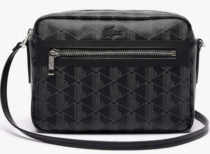 BUNDLE: MARSUPIO LACOSTE MONOGRAM BLACK ; SAINT LAURENT PARIS CARD CASE CASSANDRE LAMBSKIN