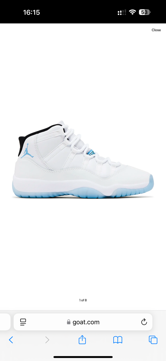 Jordan 11 'legend blue' gs (2024)