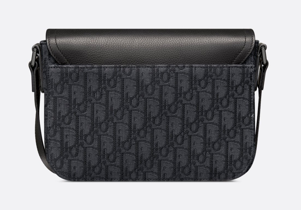 Borsa a tracolla piccola Saddle con pattina Black