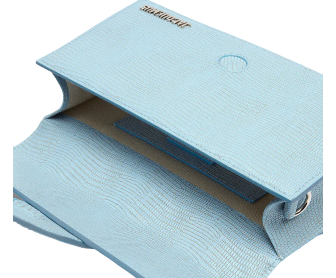 Jacquemus Le Grand Bambino ‘Light blue lizard’