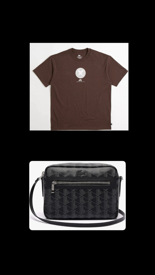 BUNDLE: T-Shirt Nike SB Yuto; Borsa a tracolla Lacoste black
