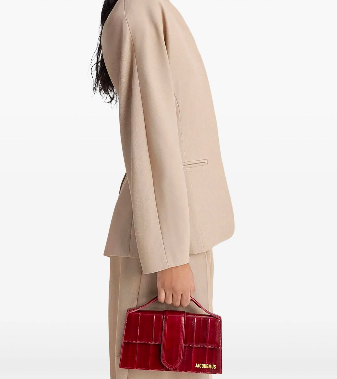 Jacquemus Le Tote Grand Bambino ‘Bordeaux’