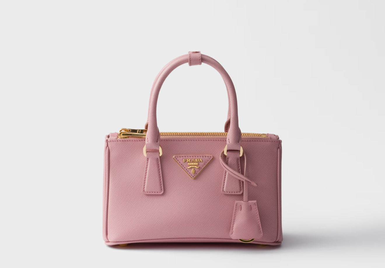 Borsa Prada Galleria mini in saffiano pink