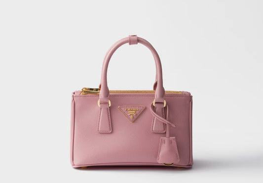 Borsa Prada Galleria mini in saffiano pink