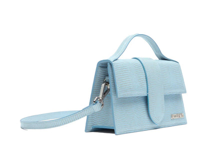 Jacquemus Le Grand Bambino ‘Light blue lizard’