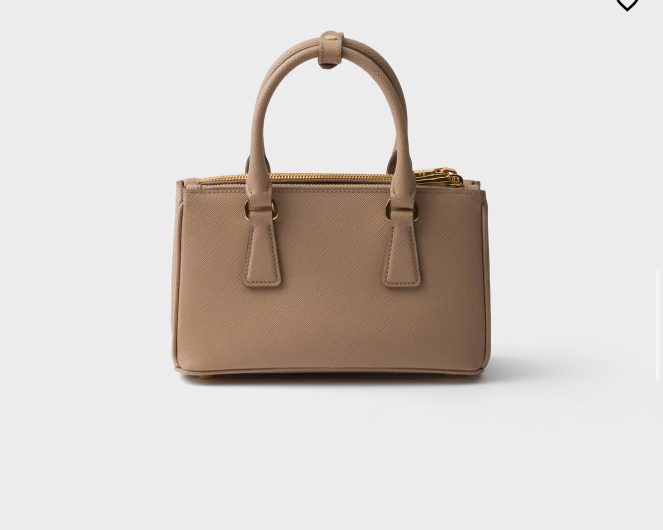 Borsa Prada Galleria mini in saffiano Brown