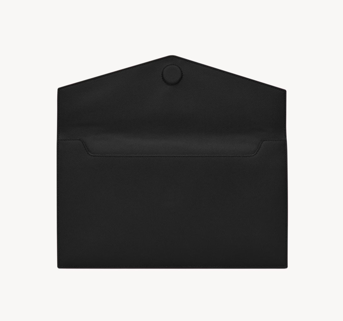 POCHETTE UPTOWN IN PELLE GOFFRATA GRAIN DE POUDRE