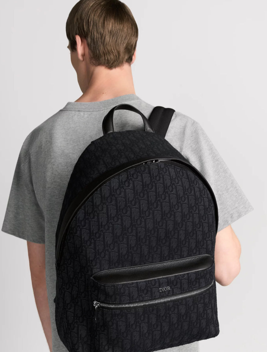 Zaino Dior Rider Jacquard Oblique Black