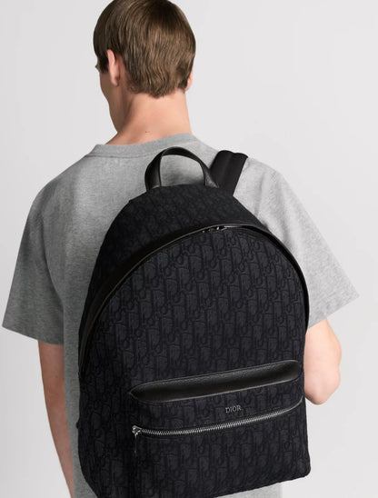 Zaino Dior Rider Jacquard Oblique Black