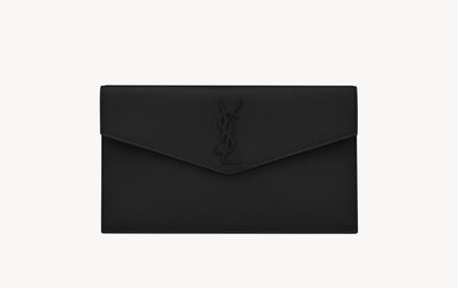 POCHETTE UPTOWN IN PELLE GOFFRATA GRAIN DE POUDRE