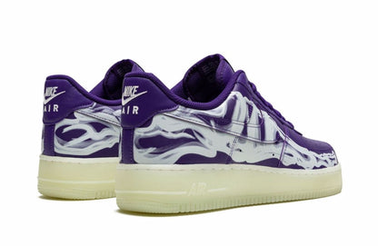 Nike Air Force 'purple skeleton halloween' 2021