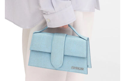 Jacquemus Le Grand Bambino ‘Light blue lizard’