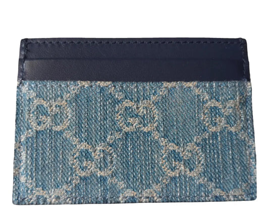 Porta Carte Gucci GG denim vintage