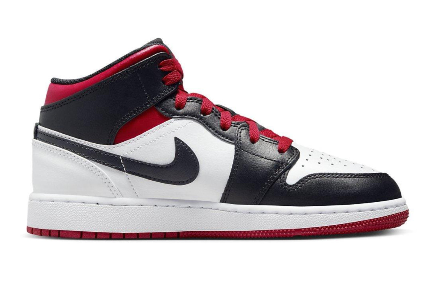 Jordan 1 Mid Gym Red Black Toe